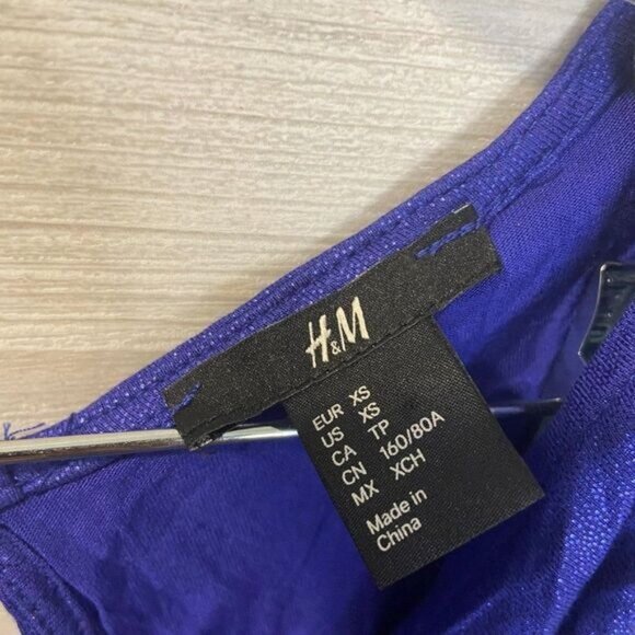 H&M Women's Drape‎ Neck Keyhole Back Blouse Top - Picture 5 of 6